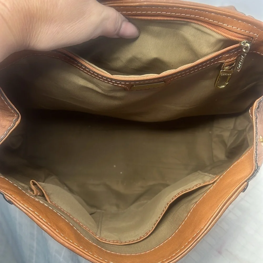 Arezzo vegetable tanned leather top Handel/shoulder strap bag
